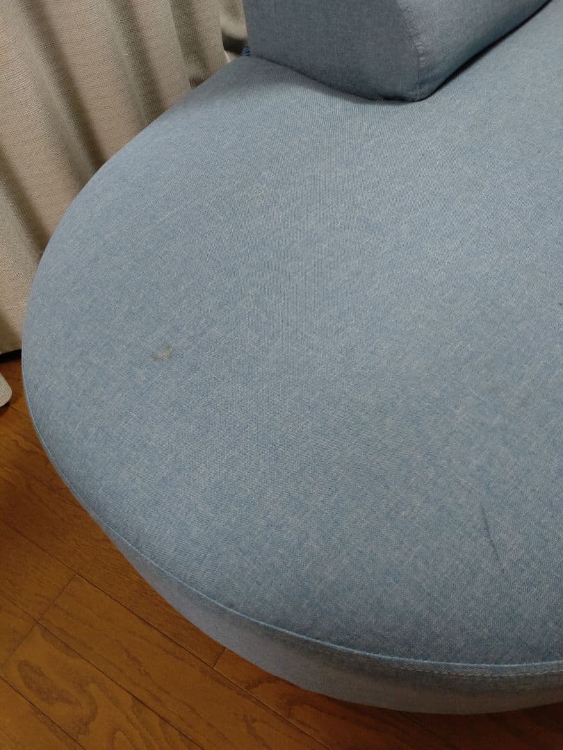 二人掛け 片肘ソファ オーバル型ソファ