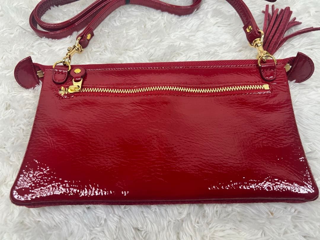 ATAO ブーブー ウォレットショルダーバッグ エナメル ゴールド金具　美品