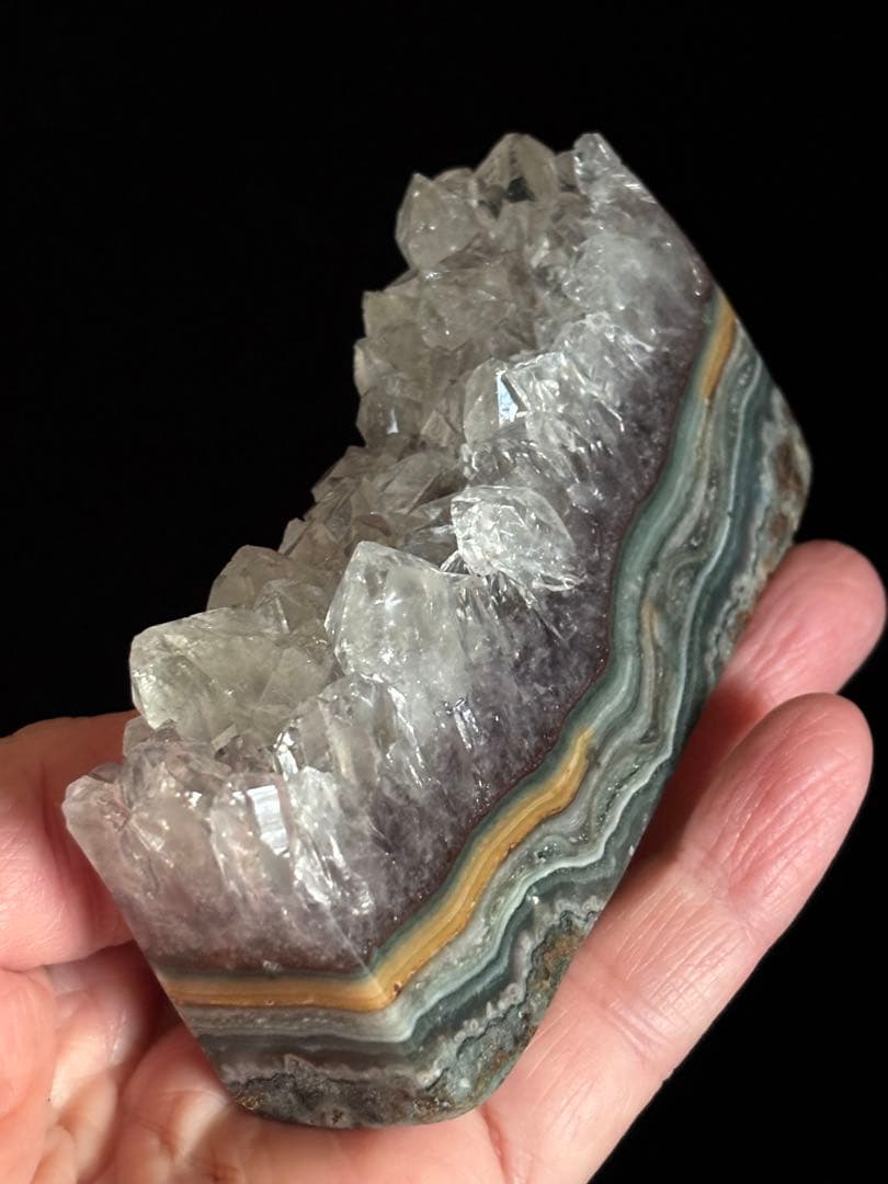 ウルグアイ産　天然非加熱　プラシオライト　グリーンアメジスト　244g