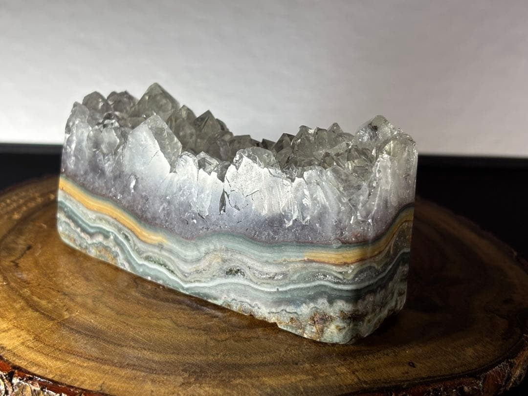 ウルグアイ産　天然非加熱　プラシオライト　グリーンアメジスト　244g