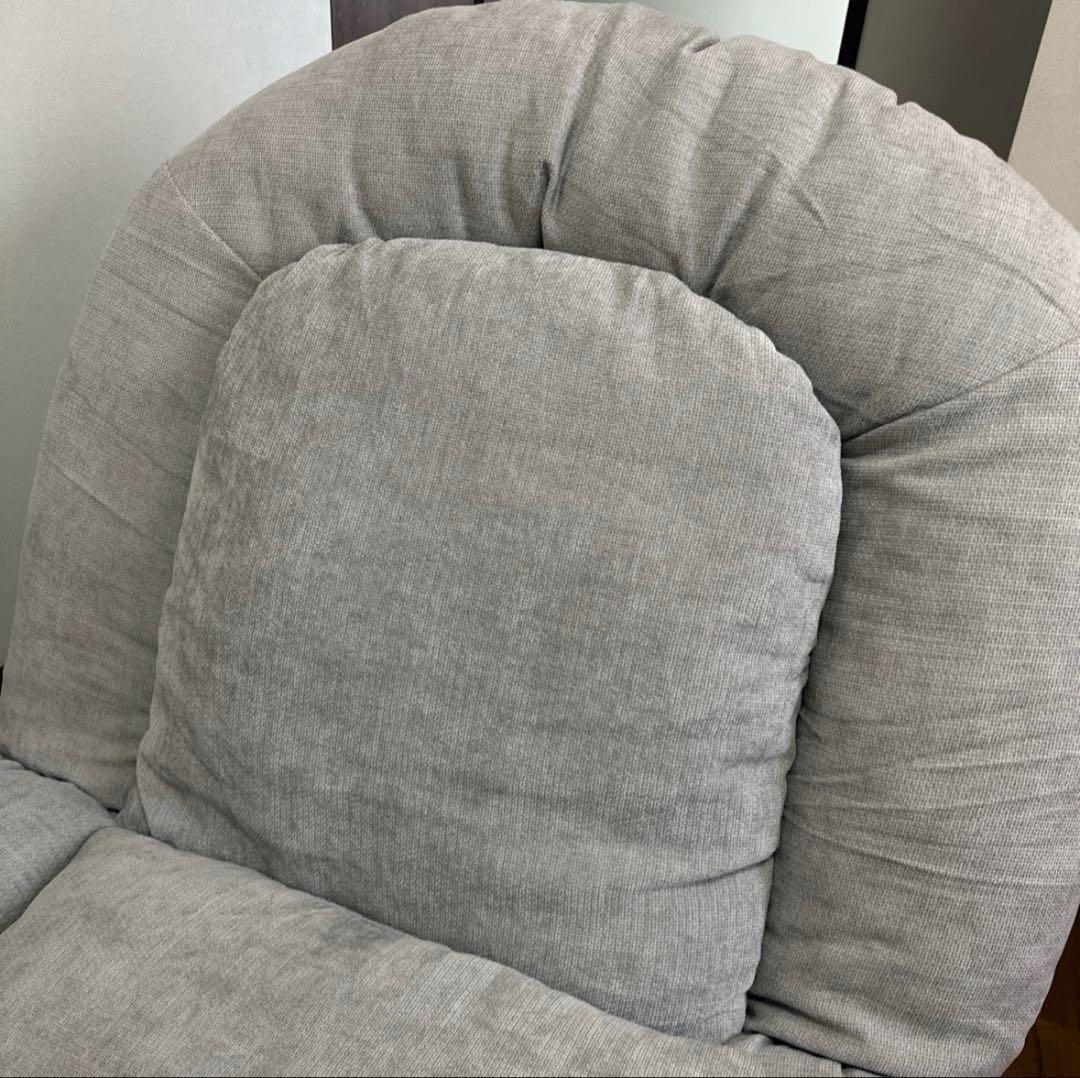 【美品】タンスのゲン　リクライニングソファベッド　アイスグリーン　グレー