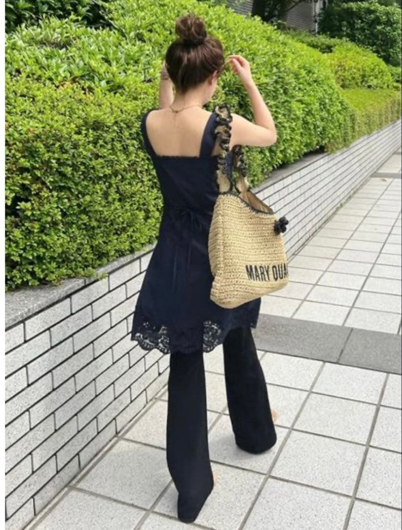 【LILY BROWN×MARY QUANT】ペーパー ラウンド フリル バッグ