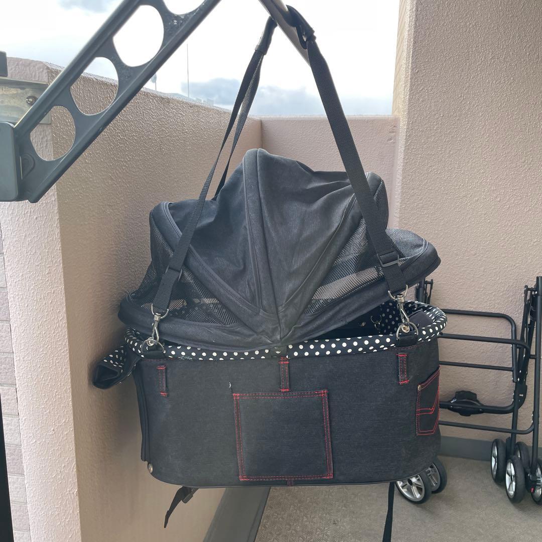 天使のカート シャンアンジェ クラシックデニム Sサイズ　ドット柄　カート付き