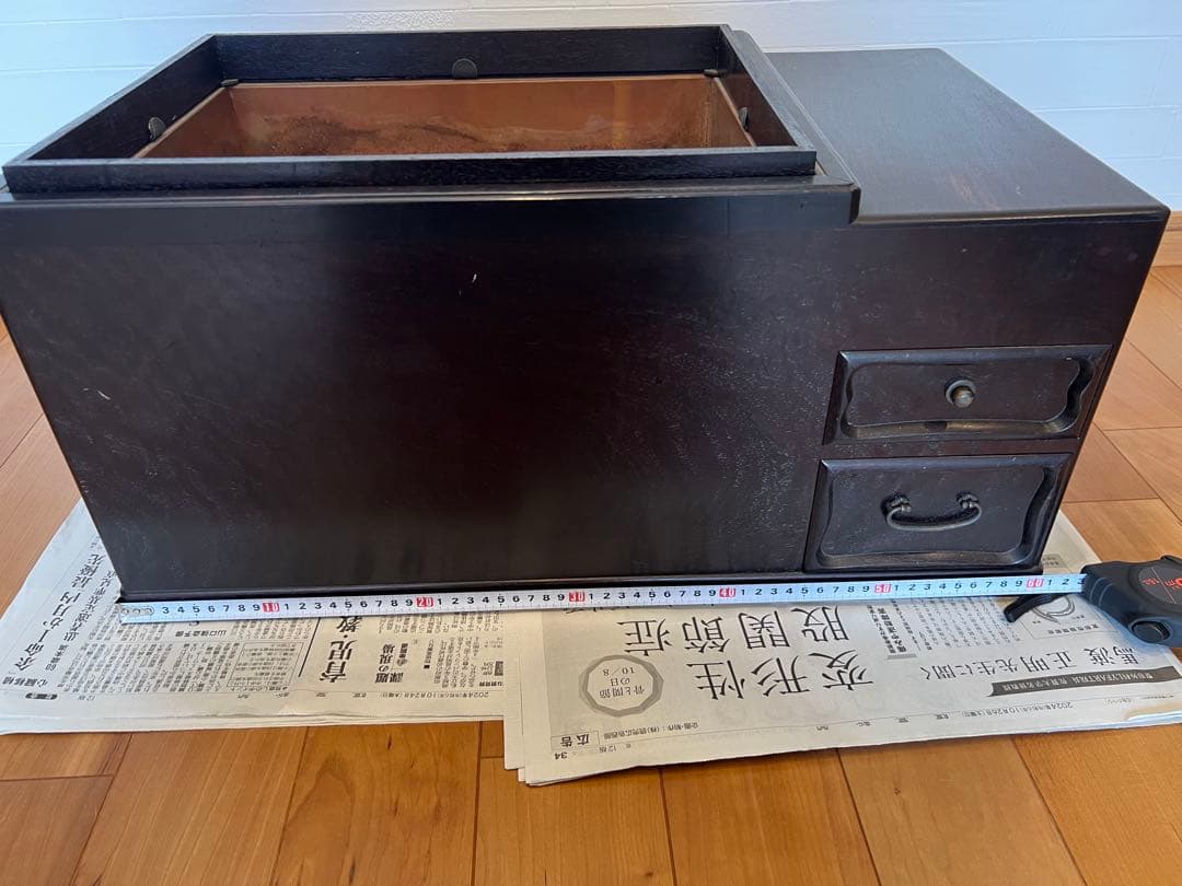 長火鉢 古民具 レトロ 箱火鉢 和家具 茶道具 囲炉裏　中古品 アンティーク