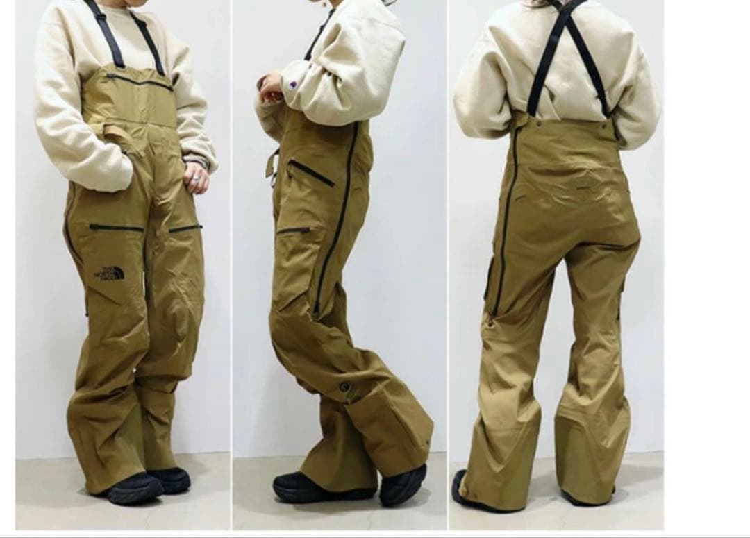 【美品】THE NORTH FACE ベージュ スノーボードウェア レディース