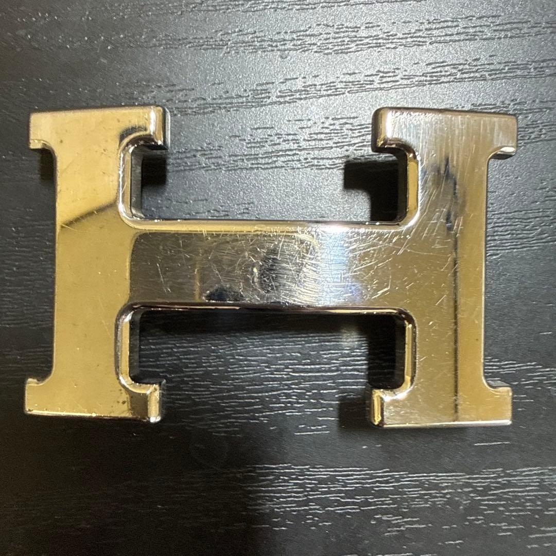 HERMES エルメスコンスタンスリバーシブルベルト60 シルバーバックル　美品