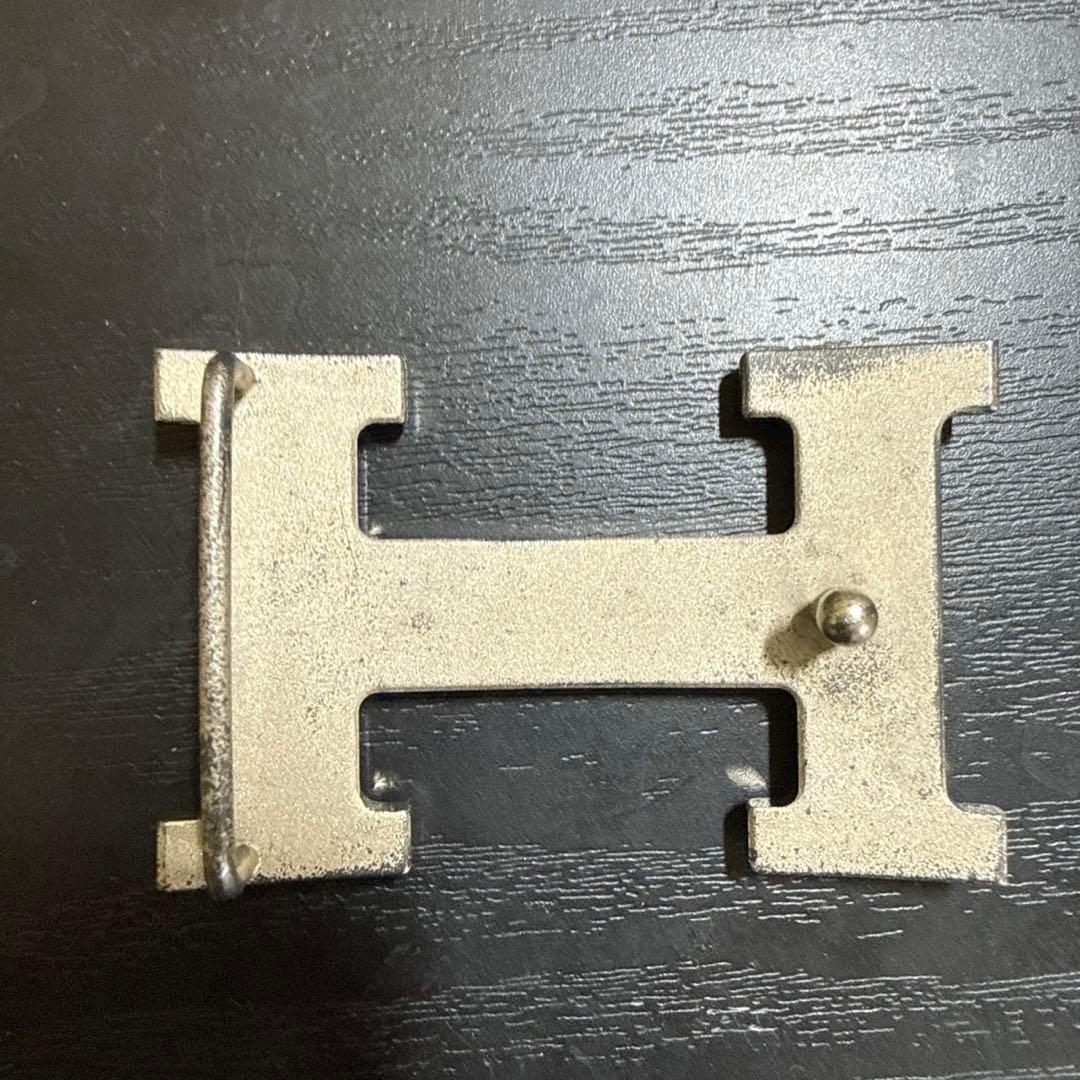 HERMES エルメスコンスタンスリバーシブルベルト60 シルバーバックル　美品