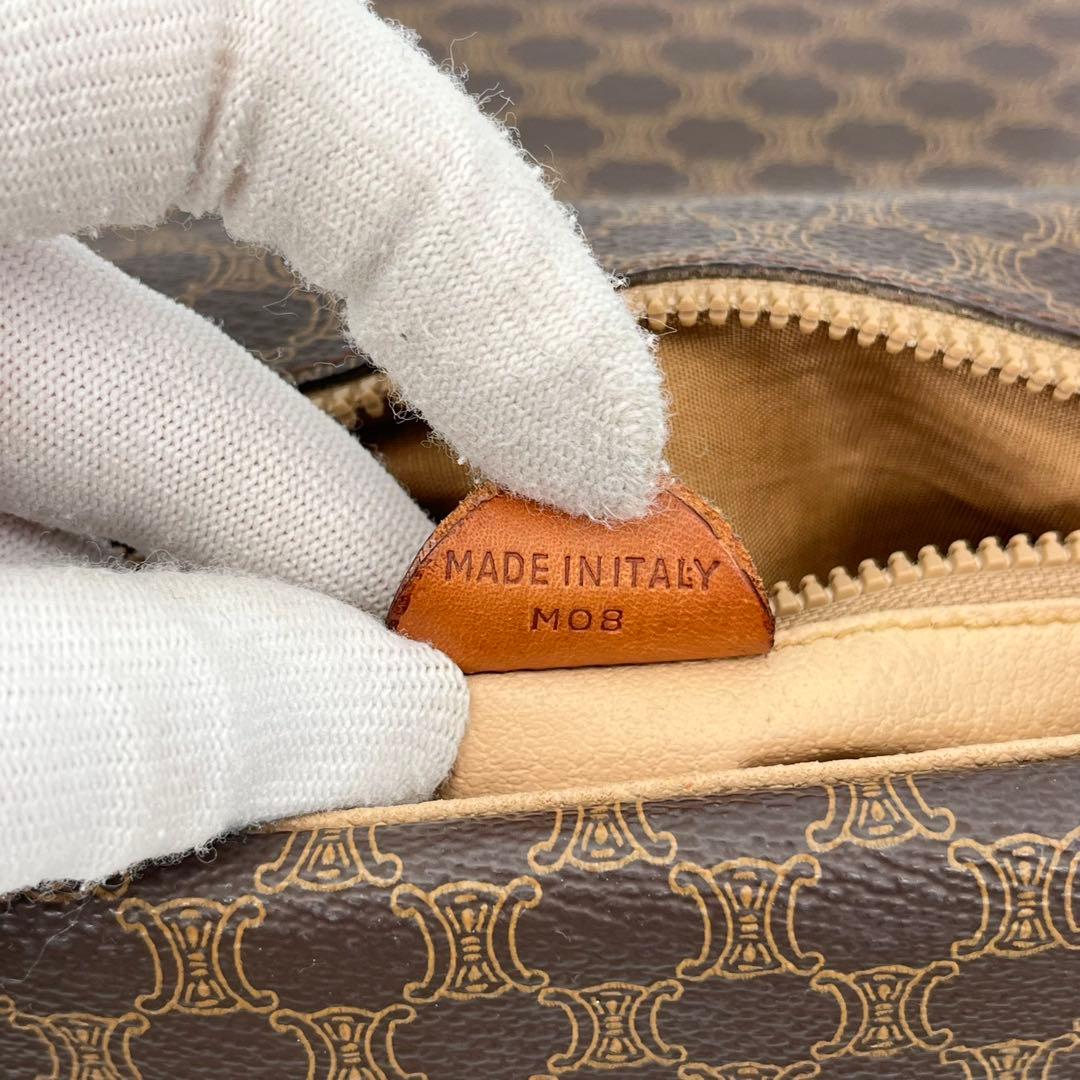 セリーヌ ショルダーバッグ ポシェット 斜めがけ マカダム柄 トリオンフ PVC