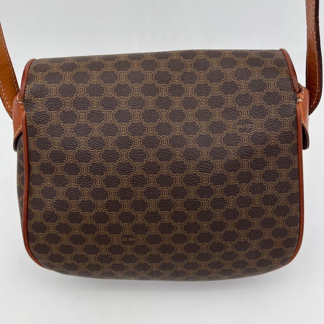 セリーヌ ショルダーバッグ ポシェット 斜めがけ マカダム柄 トリオンフ PVC