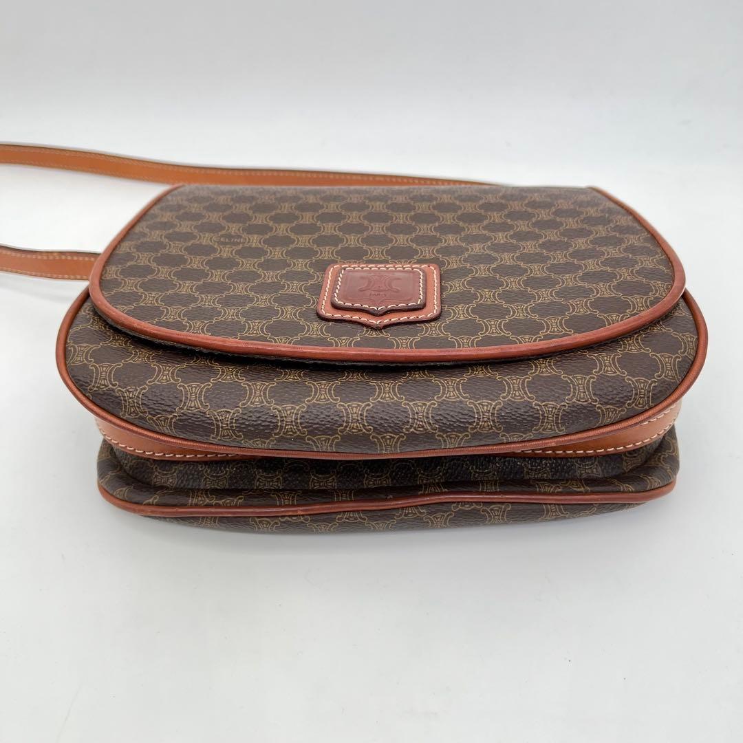 セリーヌ ショルダーバッグ ポシェット 斜めがけ マカダム柄 トリオンフ PVC