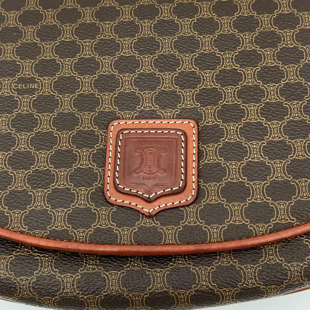 セリーヌ ショルダーバッグ ポシェット 斜めがけ マカダム柄 トリオンフ PVC