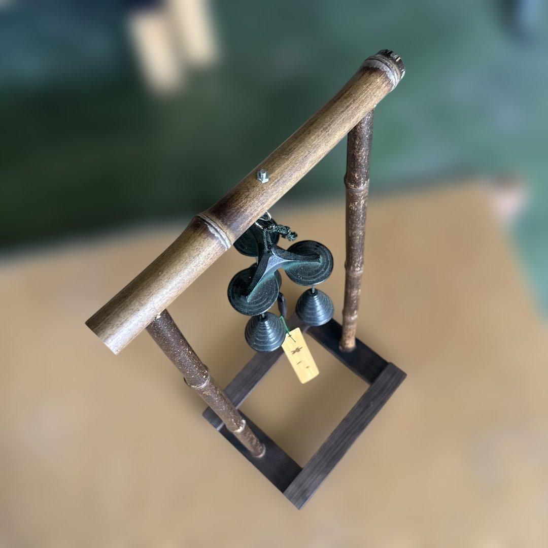 三重奏風鈴　黒竹風鈴スタンド付き③