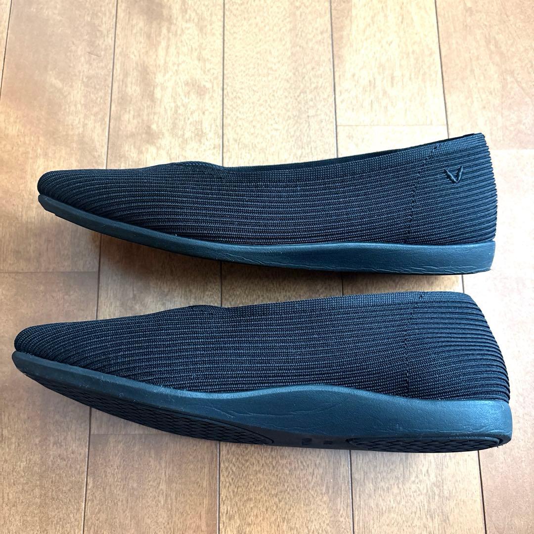 【美品】VIVAIA スクエアトゥパンプス 黒 38.5/24.5cm