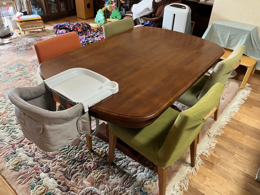 ダイニングチェアセット　椅子4脚取り替えカバー新品あり