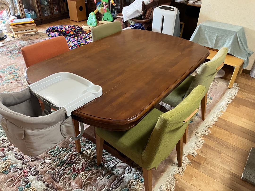 ダイニングチェアセット　椅子4脚取り替えカバー新品あり