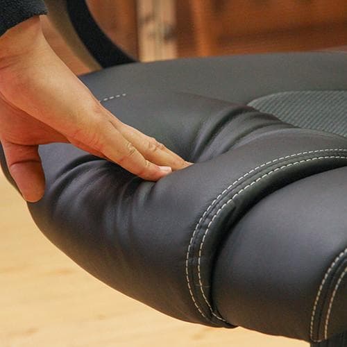 FJ DC RC　デスクチェア　ブラック＊ブルー　ワーキングチェア