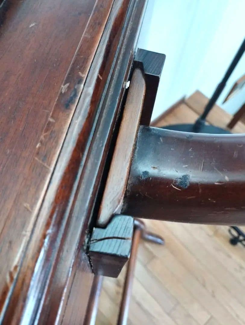 アンティーク調 マホガニー無垢 スーツハンガーラック