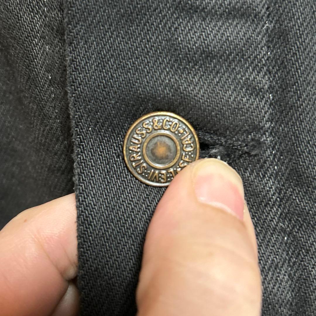 わ*こ様 Levi's USA製 デニム　ベスト　ブラック　後染め　70506