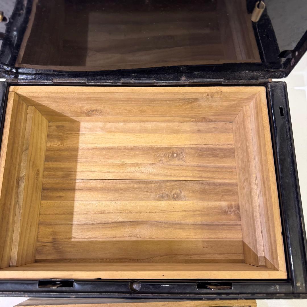 手提げ金庫　千鳥　金属製キャッシュボックス ダイヤル式　アンティーク　逸品