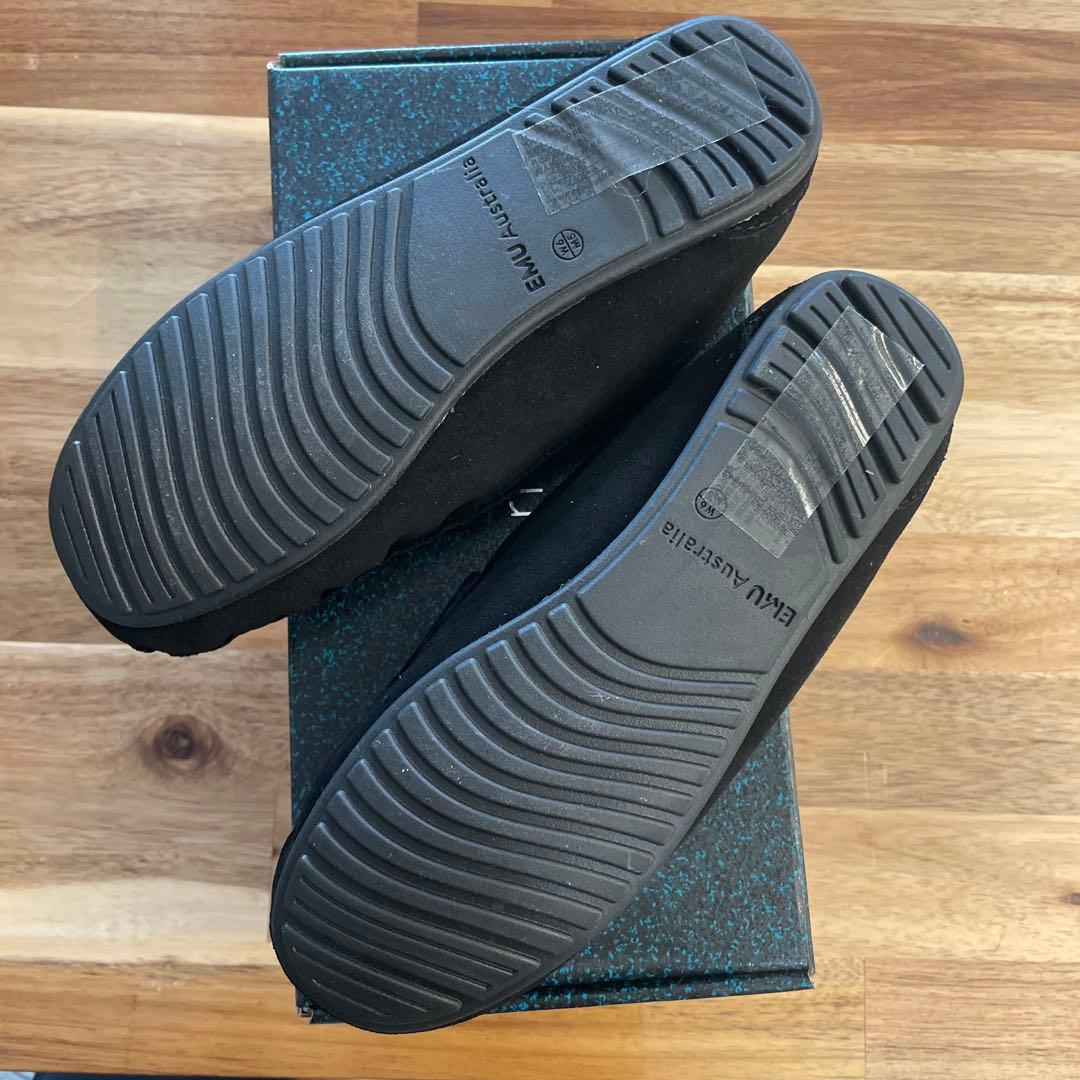 【未使用】 EMU Australia ブラック モカシン