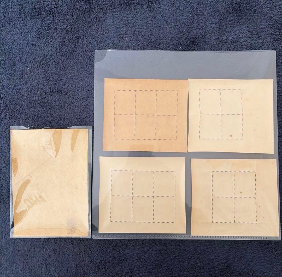 (銭単位)年賀切手　昭和25.26.27.28.29年小型シート　5種類