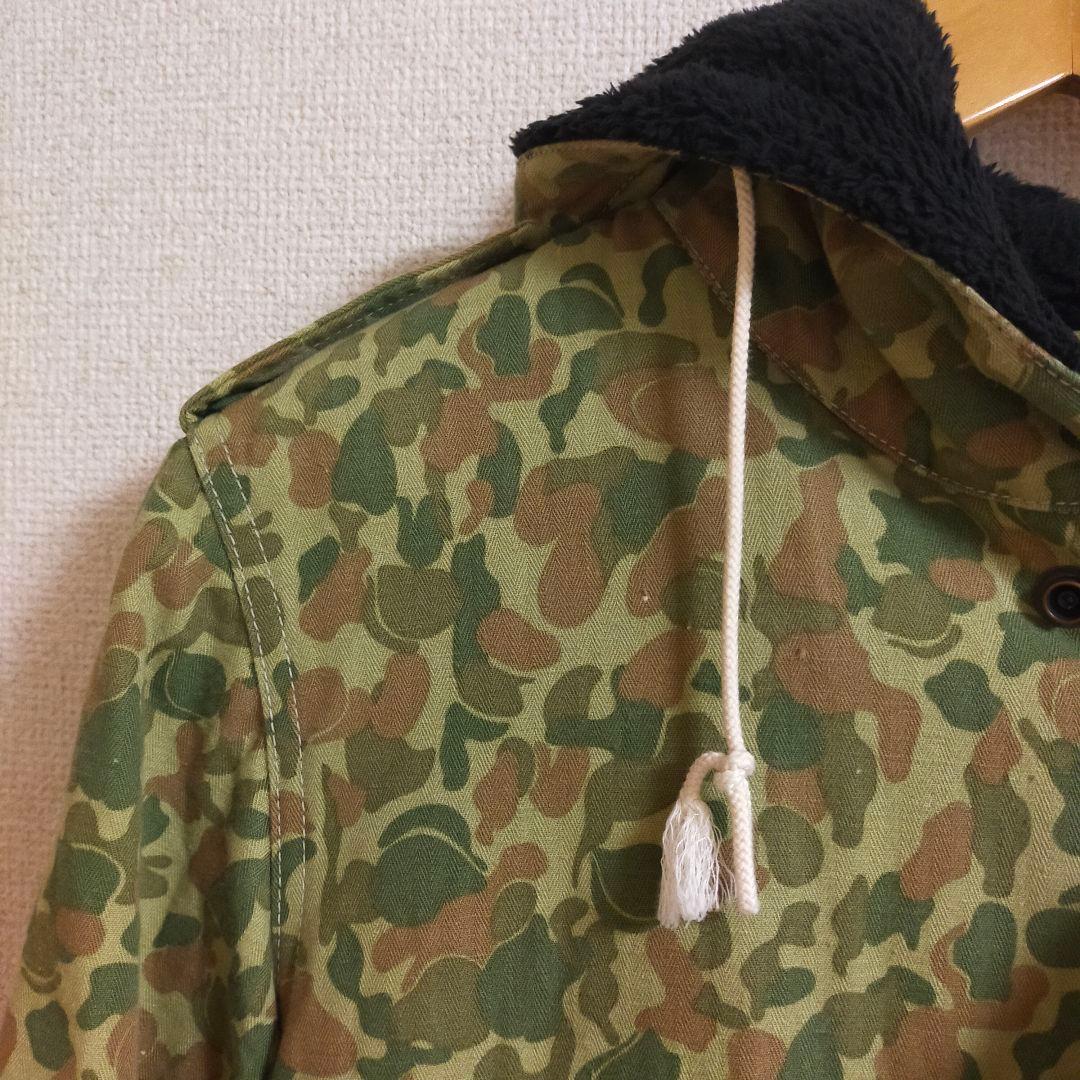 桃太郎ジーンズ 裏ボア ジャケット モッズコート 38(M) 迷彩 カモフラ柄