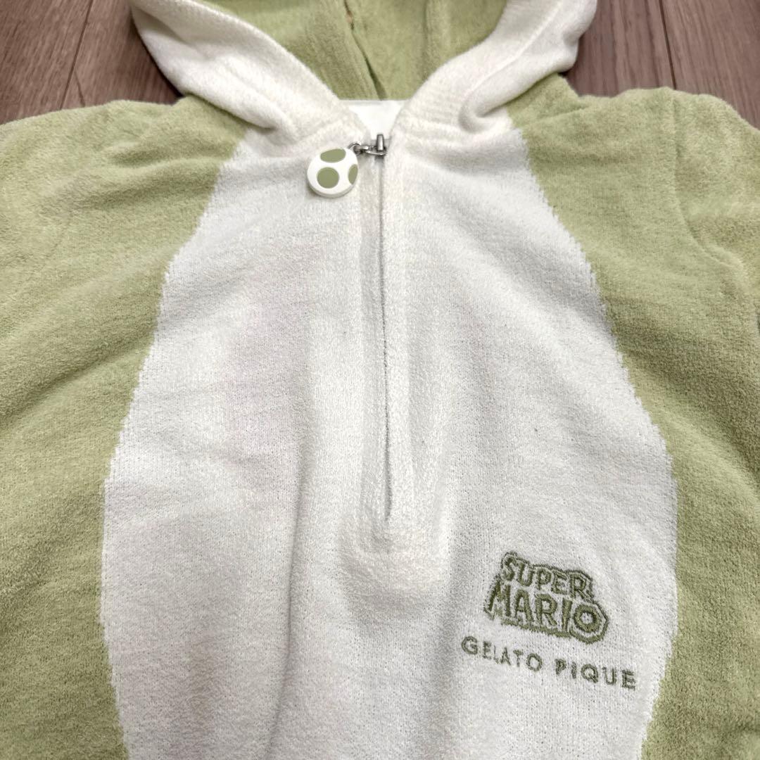 【美品】80 ジェラートピケ　ヨッシー　ロンパース　半袖