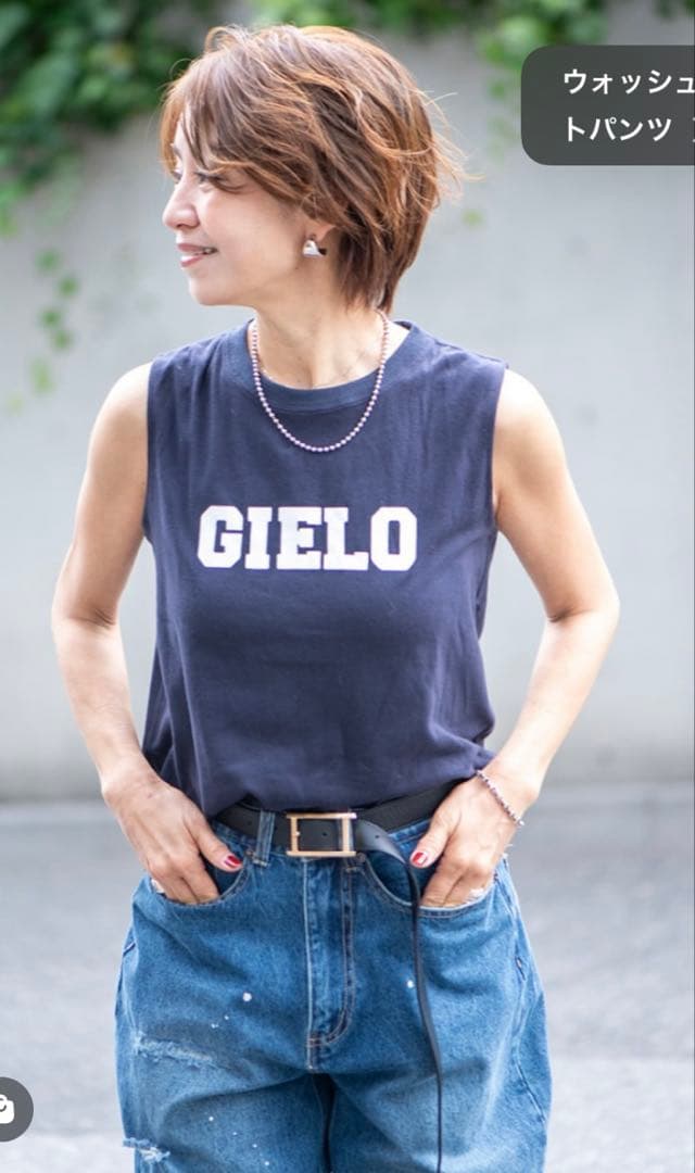 新品未使用　Lazo_N33° ロングベルト　ゴールド×ブラック