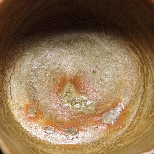 人間国宝　金重陶陽　窯変四方ぐい吞 M341