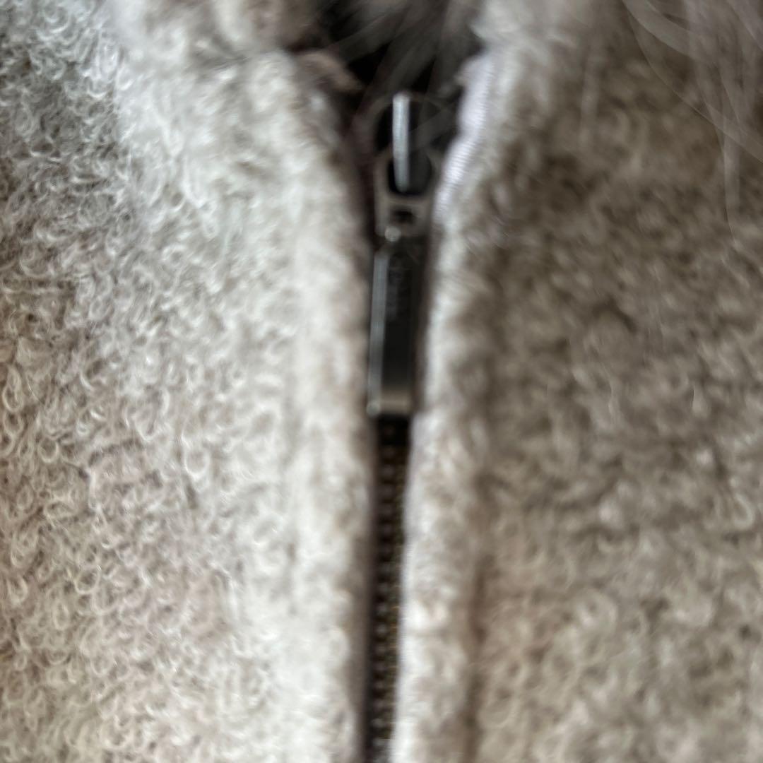 【美品】グレースコンチネンタル ホックスファ フード付きポンチョ グレーベージュ