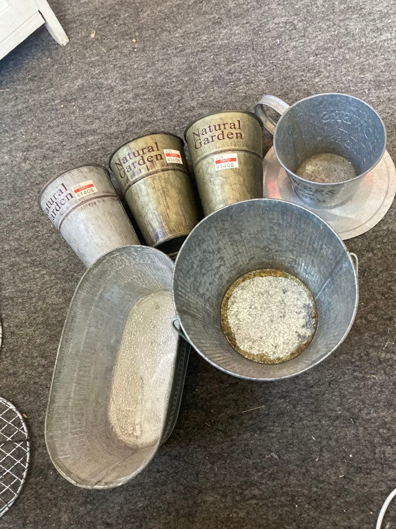 ガーデニング雑貨アンティーク　ガーデン雑貨　アイアンバスケット