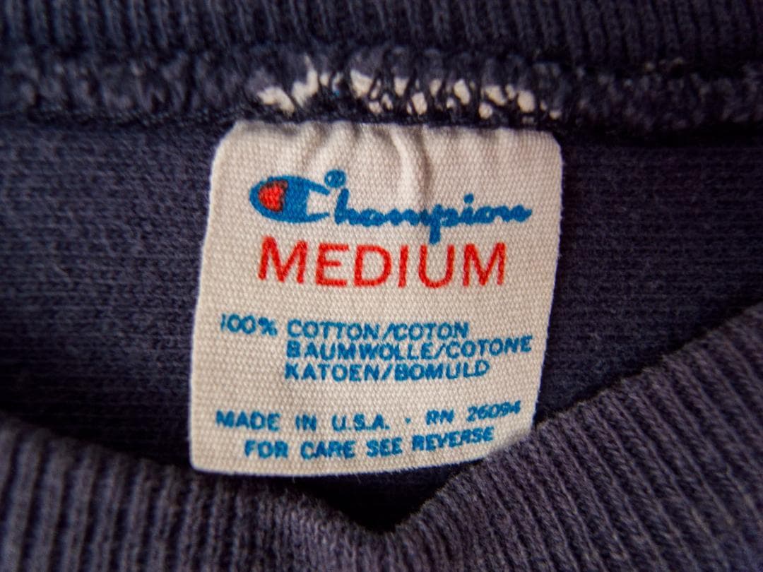 Champion NAVY 七分袖 フットボールT チャンピオン USA製