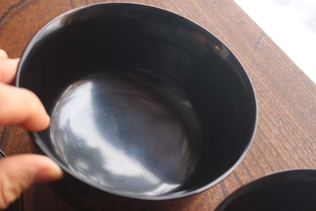 時代逸品！端正な時代黒漆に極上菊蘭蒔絵の映える四つ椀（検懐石道具蒔絵椀茶道具