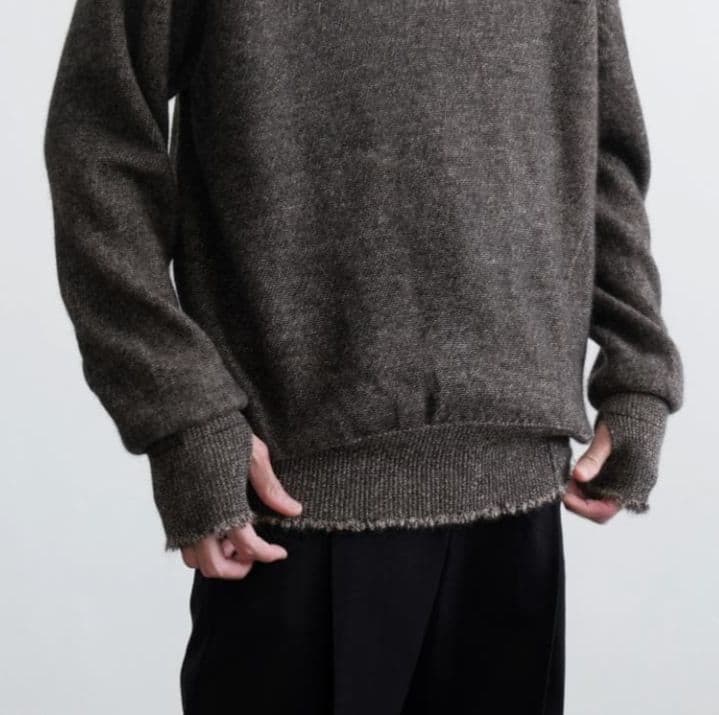 せ*い様 MAATEE&SONS ブラックアルパカ ひょっとこP/O SWEAT