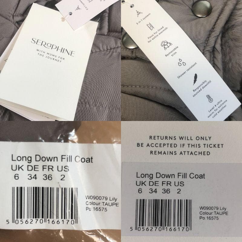 Seraphine　マタニティ・ベビー ダウンロングコート【新品】セラフィン