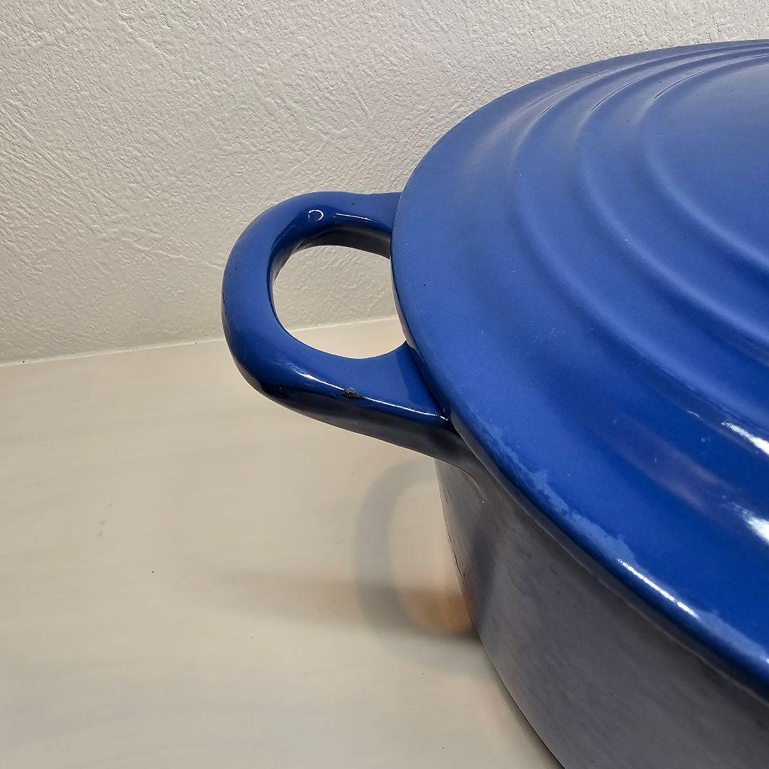 LE CREUSET ル・クルーゼ 両手鍋 マルセイユブルー 青い 22CM