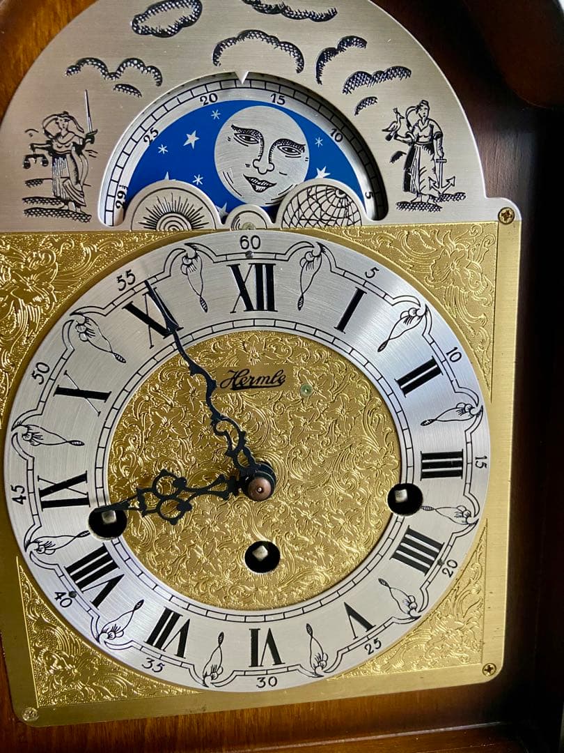 Franz Hermle ゼンマイ式置き時計 ムーンフェイズ
