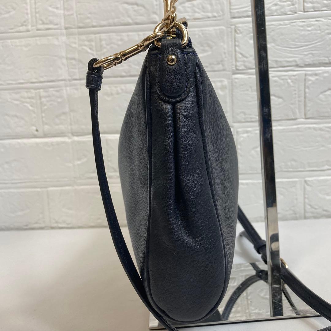 【美品】COACH コーチ　ショルダーバッグ　ブラック　レザー　2way式　ミニ