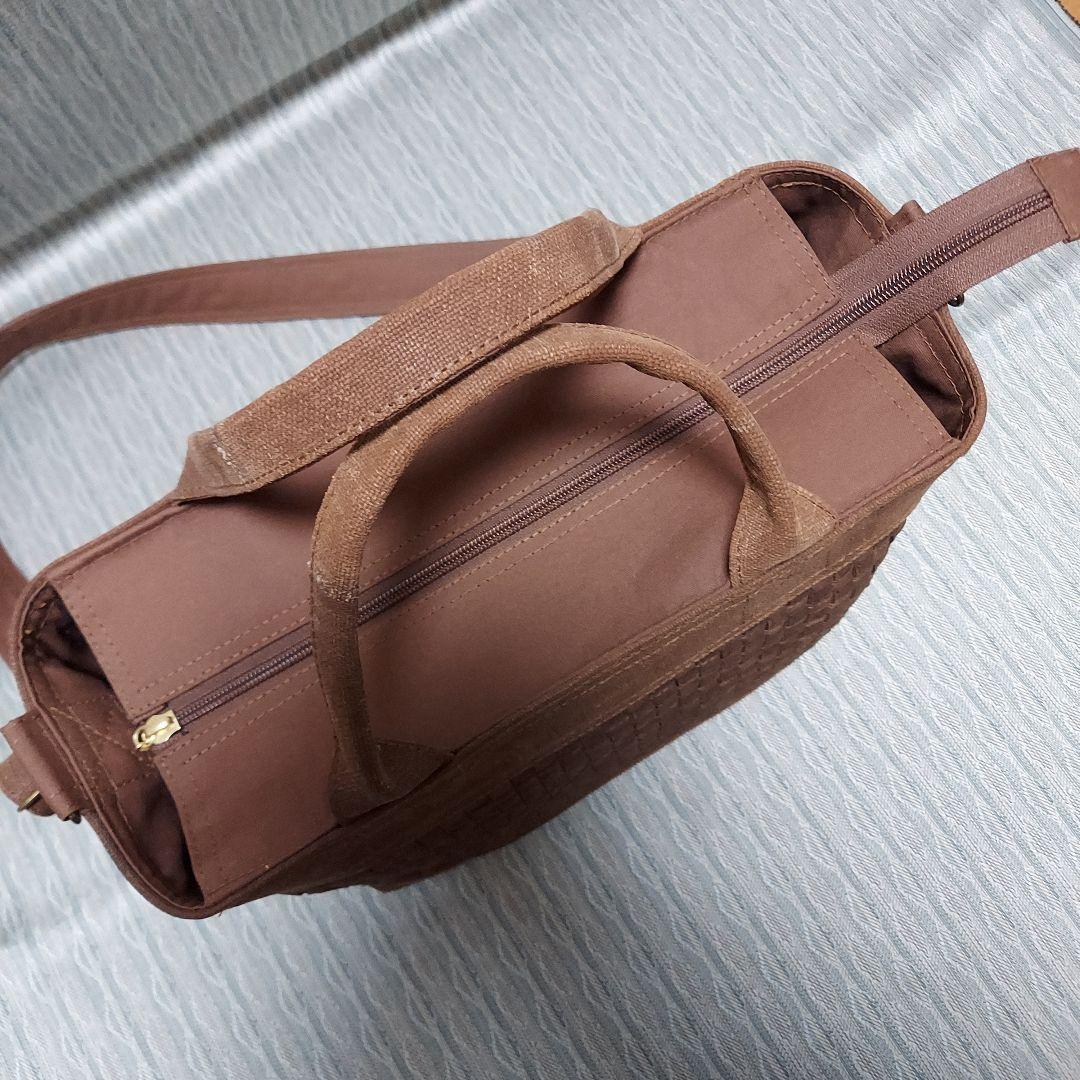 組み紐模様のトートバッグ(A4サイズ)ショルダータイプ