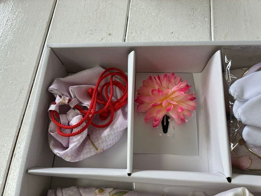 キョウエツ 七五三 3歳 女の子 着物 被布 小物 フルセット 薄紫