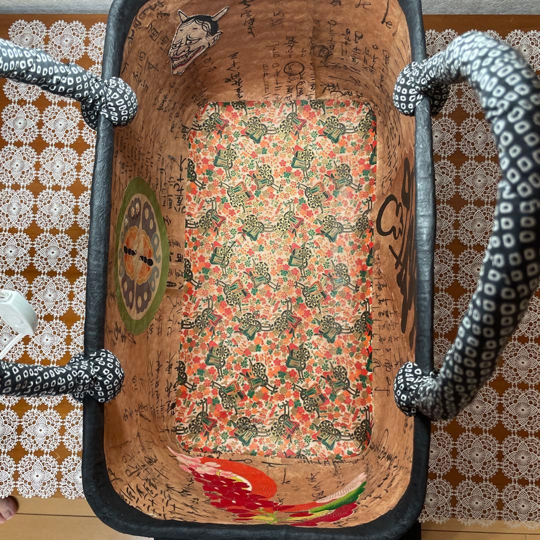 一閑張りバッグ⑩風神雷神