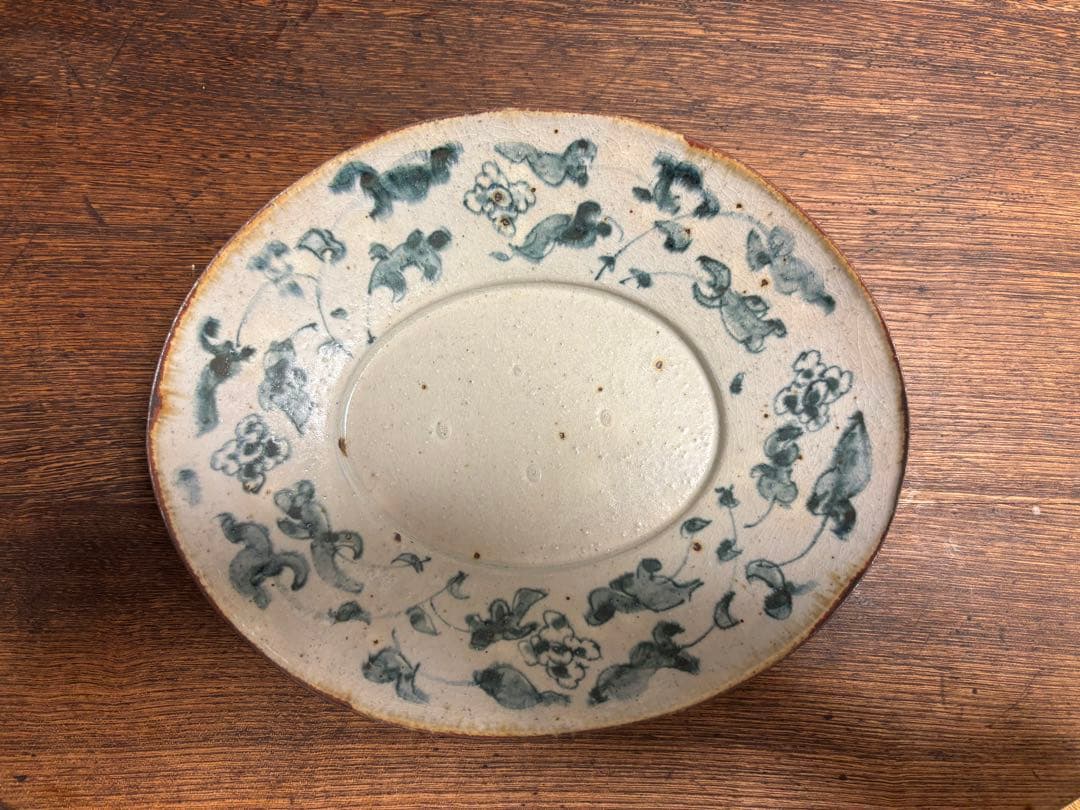 新品未使用 希少 コウホ窯 市野吉記 楕円皿 2皿セット