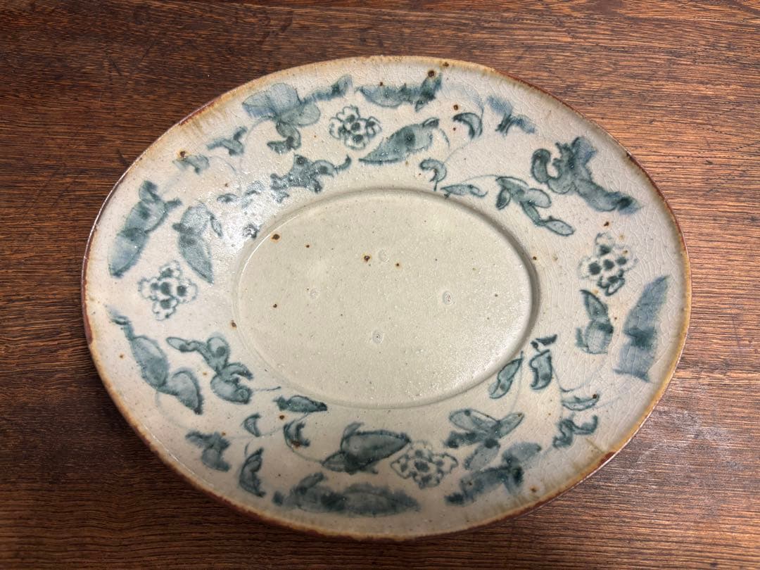 新品未使用 希少 コウホ窯 市野吉記 楕円皿 2皿セット