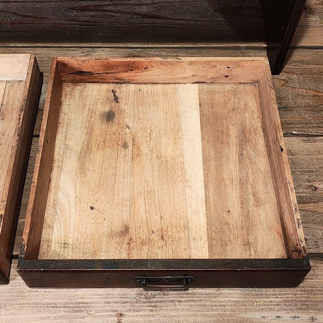 楔文机　小引き出し　座卓　昭和レトロ　古家具