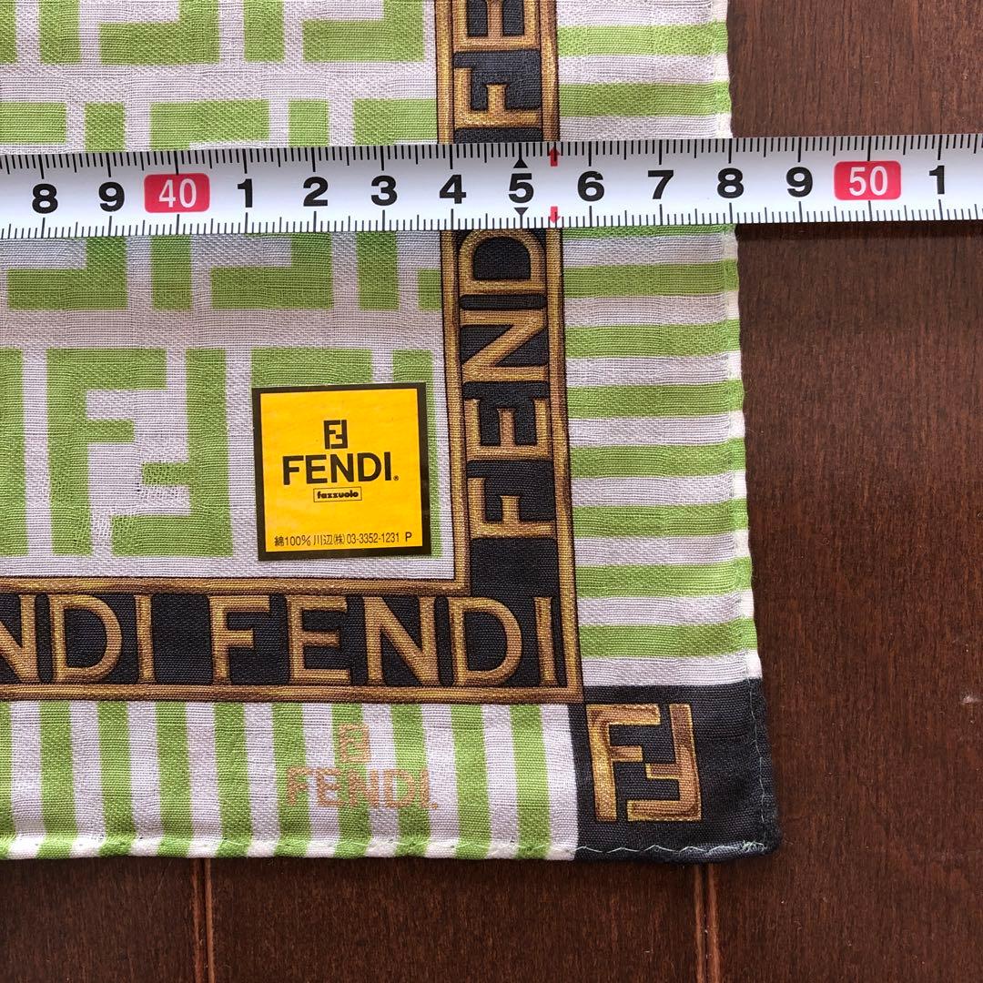 未使用　FENDI ハンカチ2枚セット　ズッカ　総柄　フェンディ