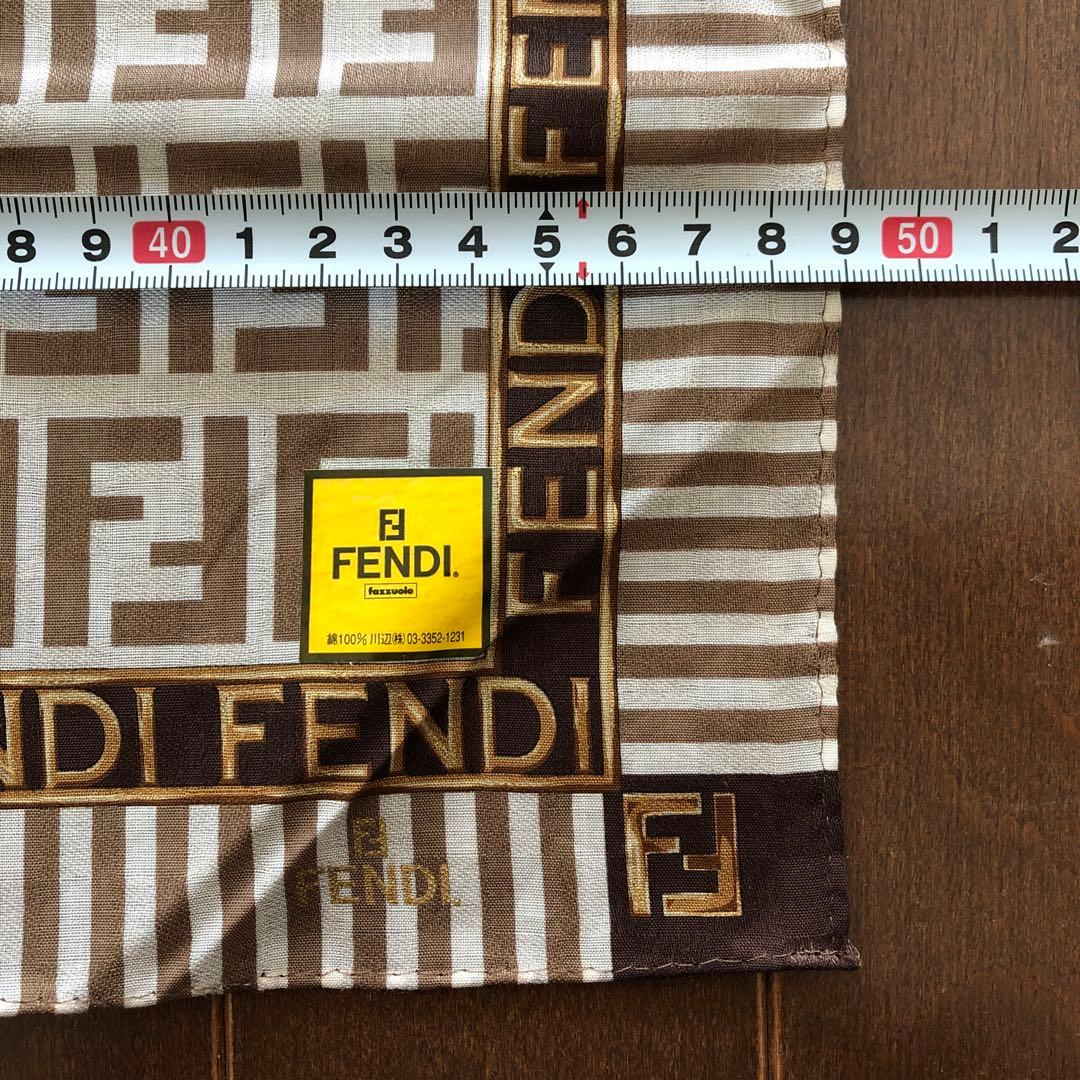未使用　FENDI ハンカチ2枚セット　ズッカ　総柄　フェンディ