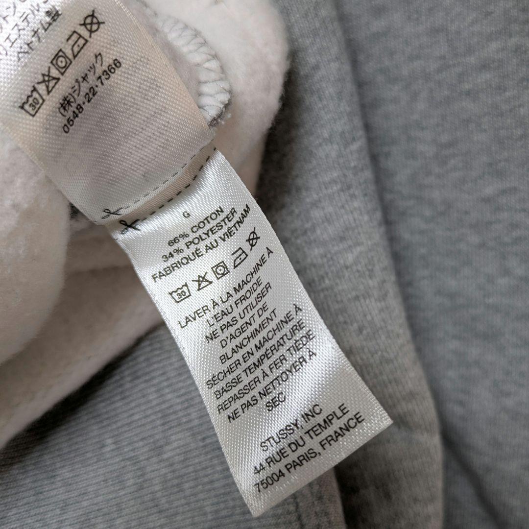 ステューシーSTUSSY定番名作フリースラグランクルースウェットLヘザーグレー