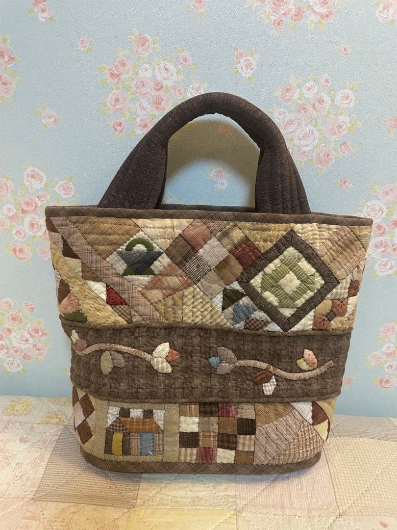 ハンドメイドパッチワークバッグ