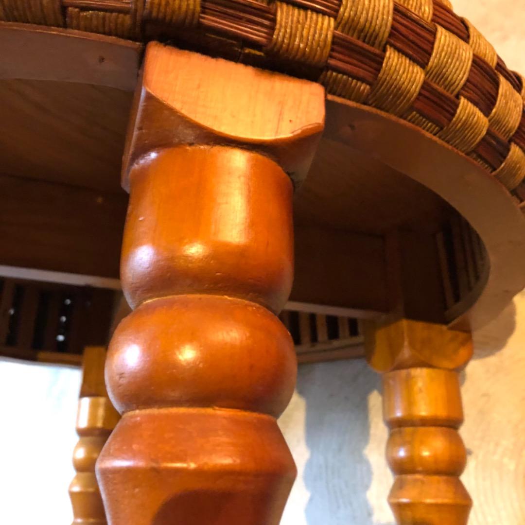 【昭和レトロ】サイドテーブル　木製　机　ディスプレイ　アンティーク　蚤の市