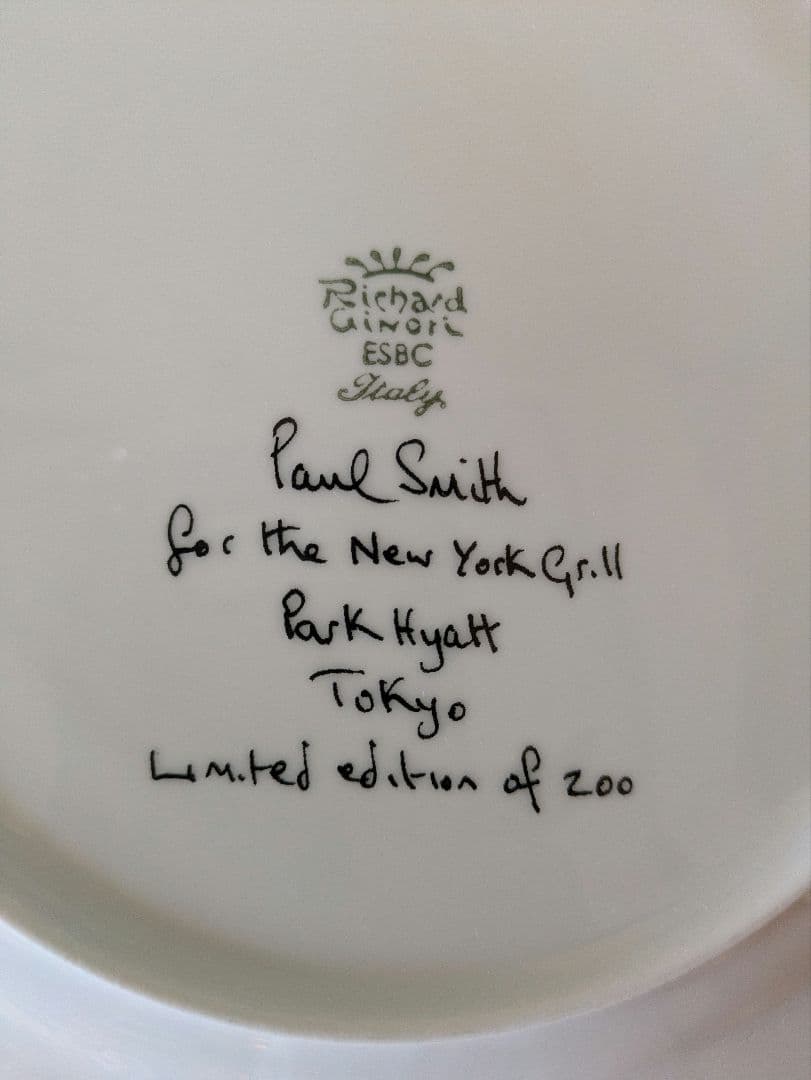 ポールスミス•リチャードジノリ•パークハイアット•コラボ